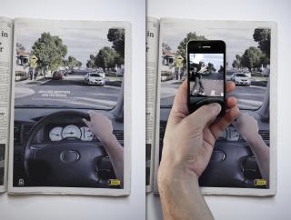 Distractions campaign: Hold your smartphone over this headline